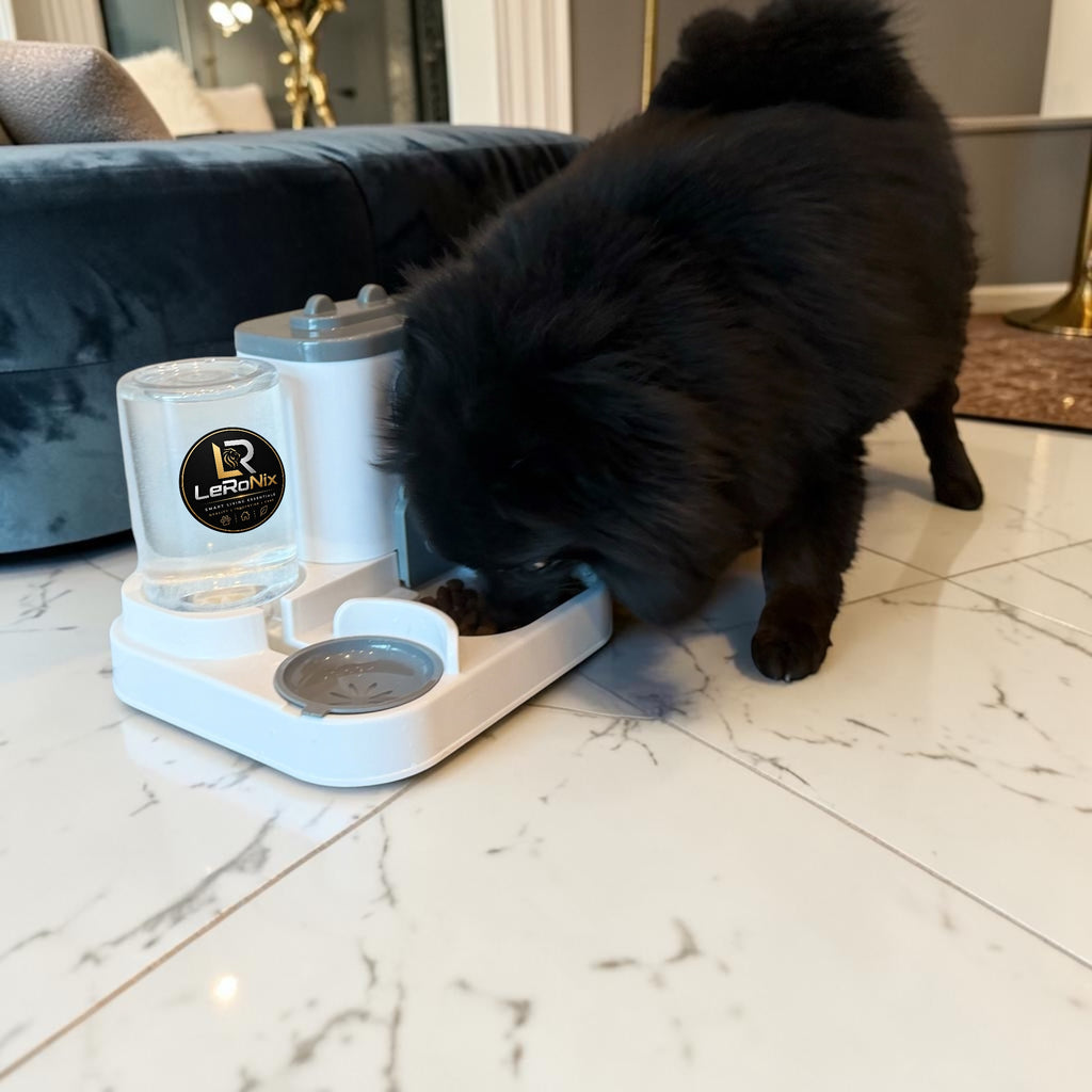 Solid Eco-Friendly Automatic Cat Dog Food Dispenser Leak Proof Plastic Pet Supplies Water Fountain Bowl Cat Dog Water Fountain